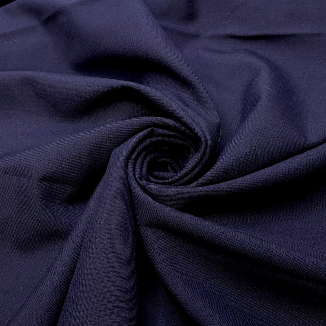 I Belong At Sea - Wool/Acrylic Woven - Navy - 0.75M Bundle - True Deadstock fabric Fabric by private - Sustainable Textile | FABCYCLE