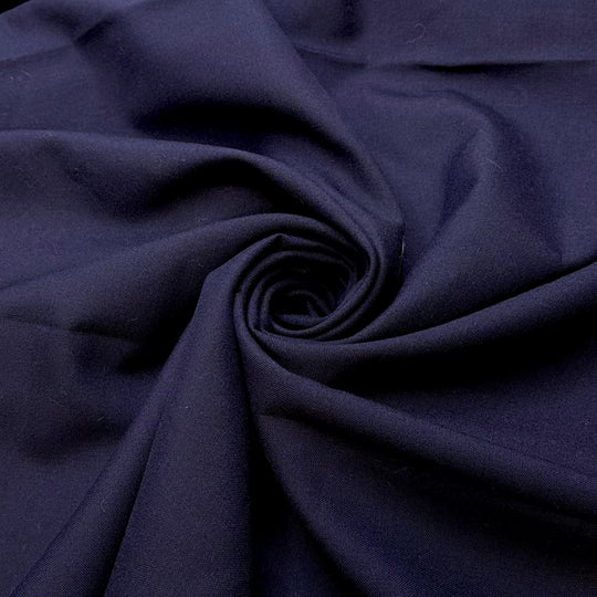 I Belong At Sea - Wool/Acrylic Woven - Navy - 0.75M Bundle - True Deadstock fabric Fabric by private - Sustainable Textile | FABCYCLE