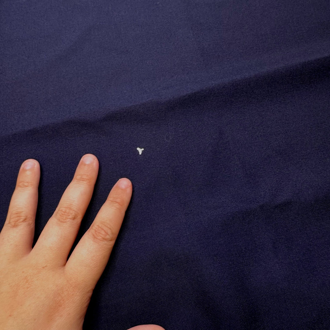 I Belong At Sea - Wool/Acrylic Woven - Navy - 0.75M Bundle - True Deadstock fabric Fabric by private - Sustainable Textile | FABCYCLE