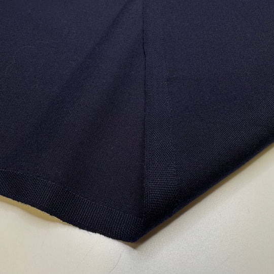 I Belong At Sea - Wool/Acrylic Woven - Navy - 0.75M Bundle - True Deadstock fabric Fabric by private - Sustainable Textile | FABCYCLE