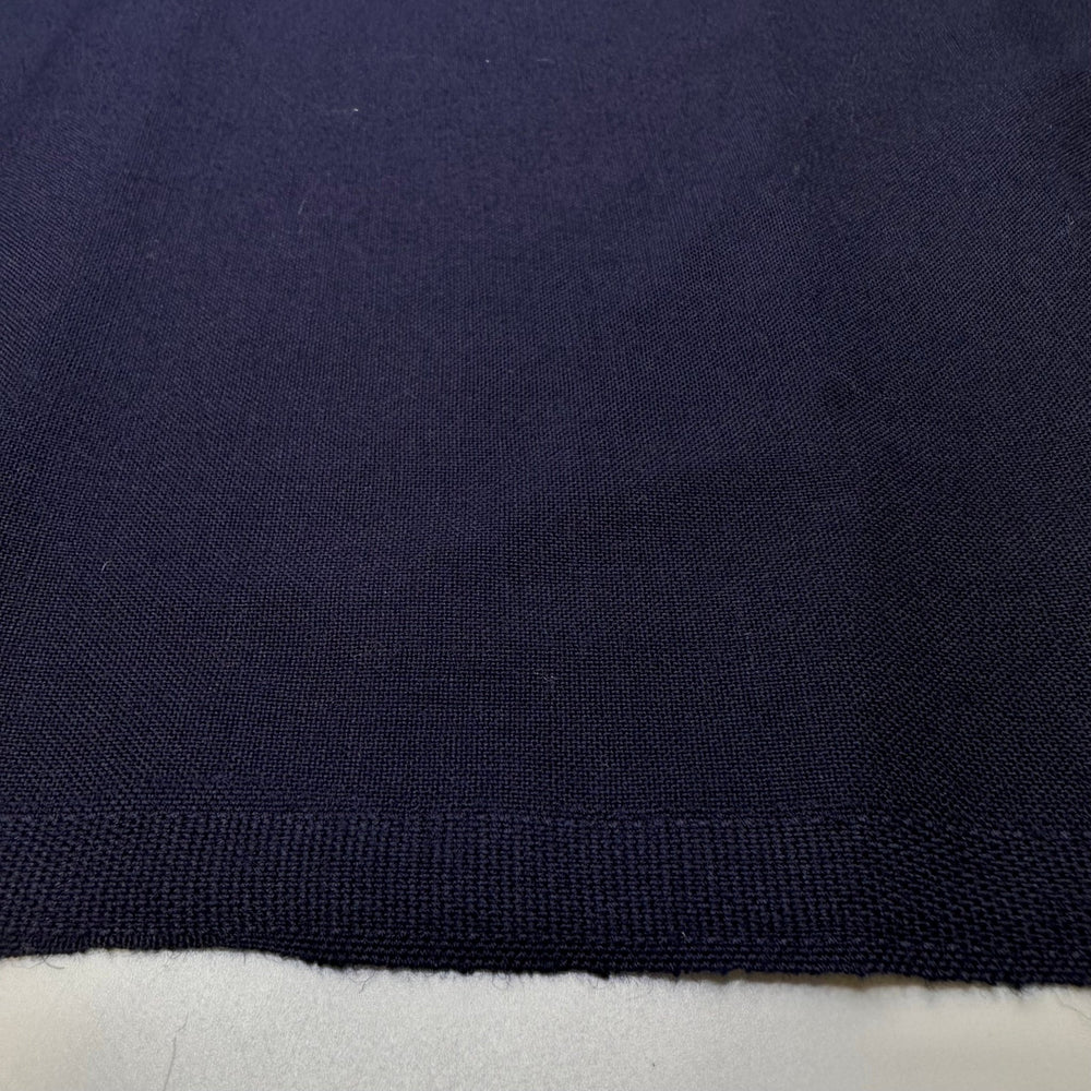 I Belong At Sea - Wool/Acrylic Woven - Navy - 0.75M Bundle - True Deadstock fabric Fabric by private - Sustainable Textile | FABCYCLE