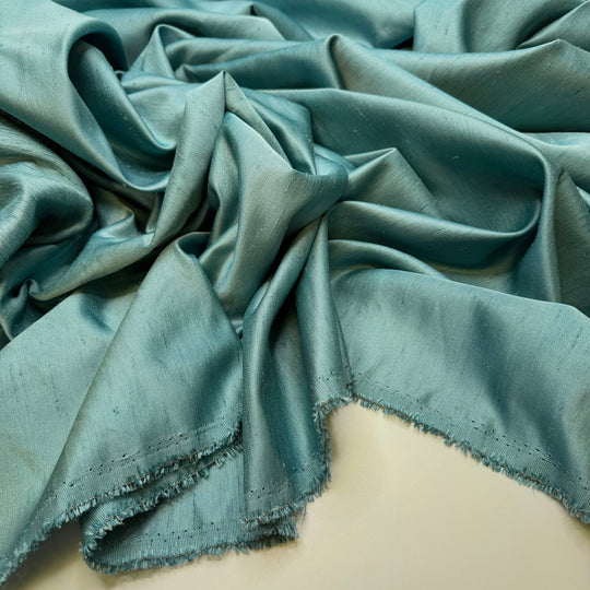 I Bought The Last Turkey - Polyester Blend Woven - Teal - 1.8M Bundle - True Deadstock fabric Fabric by private - Sustainable Textile | FABCYCLE