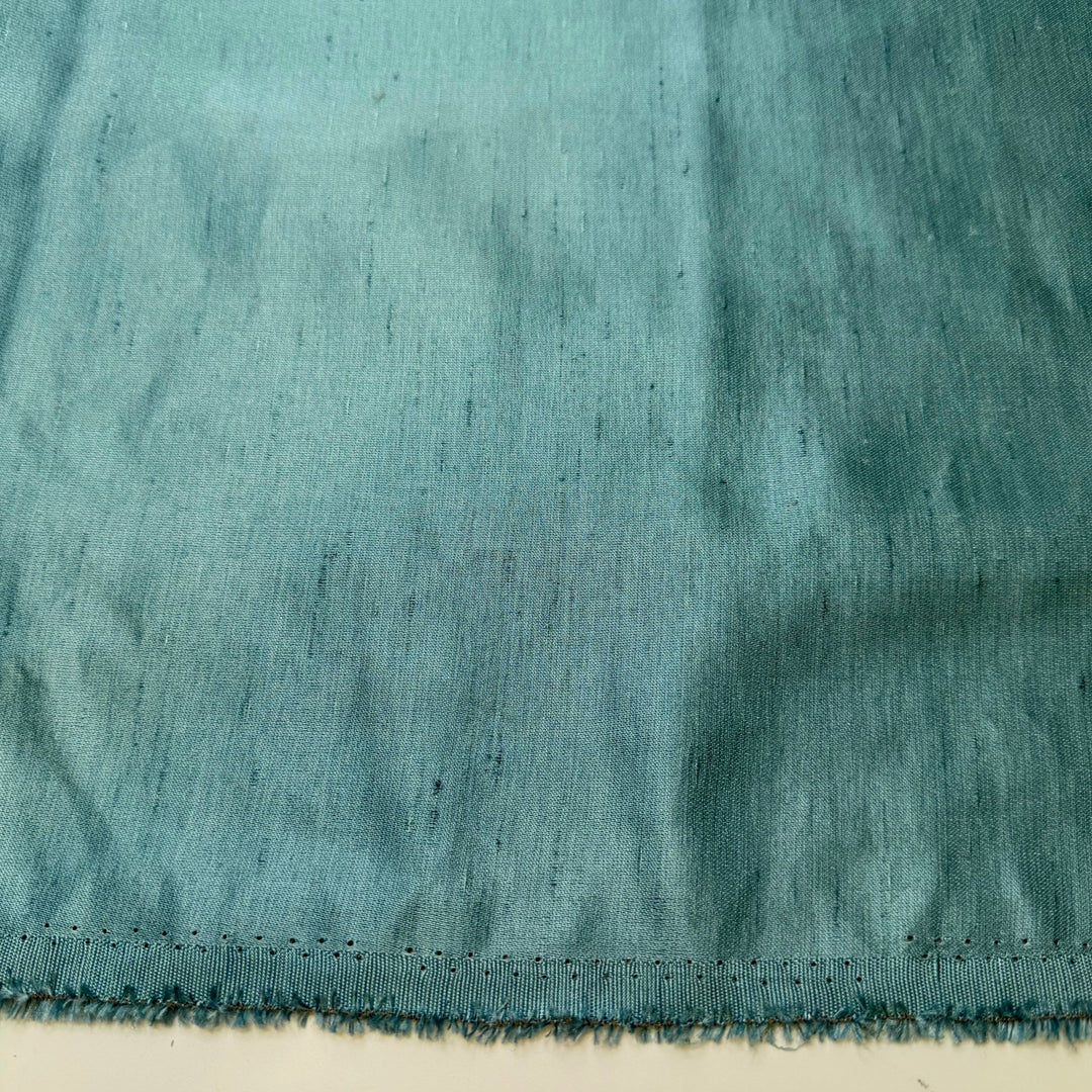 I Bought The Last Turkey - Polyester Blend Woven - Teal - 1.8M Bundle - True Deadstock fabric Fabric by private - Sustainable Textile | FABCYCLE
