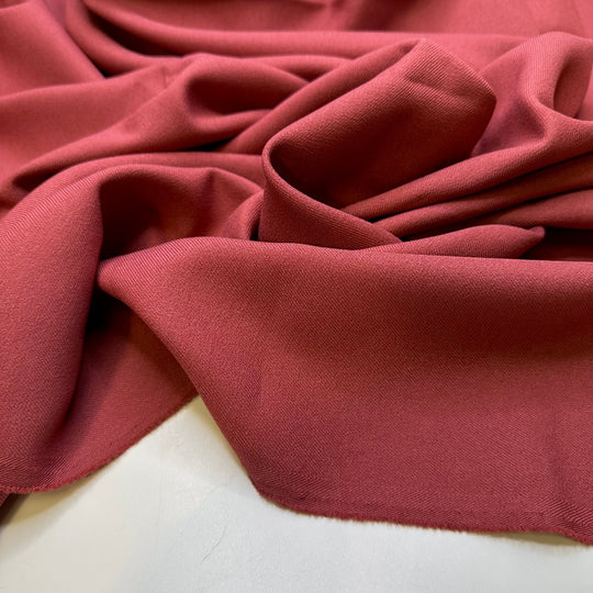 I Burnt My Tongue - Polyester Blend Woven - Dark Pink - 1.35M Bundle - True Deadstock fabric Fabric by private - Sustainable Textile | FABCYCLE