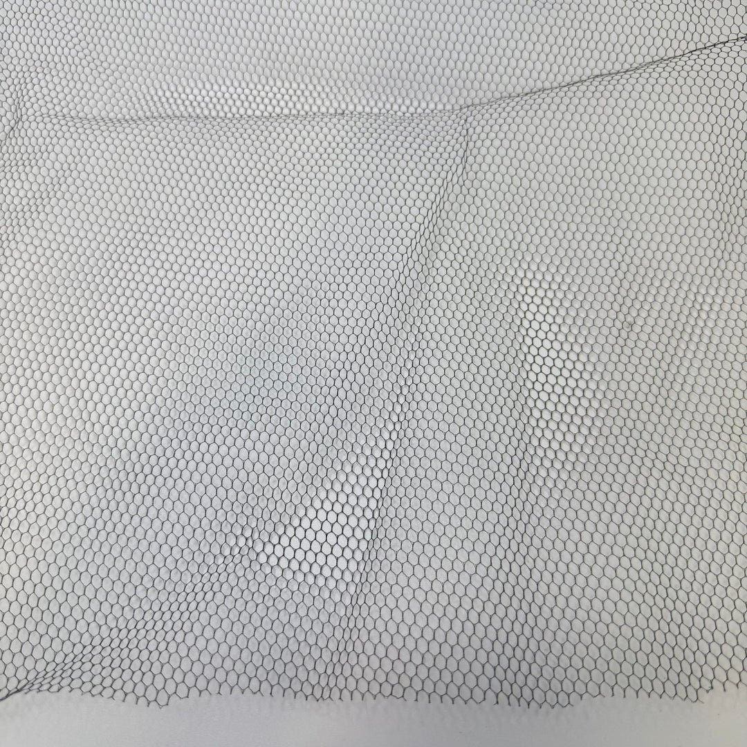 I Burnt The Turkey - Tulle Poly Woven - Black - 1M Bundle - True Deadstock fabric Fabric by private - Sustainable Textile | FABCYCLE