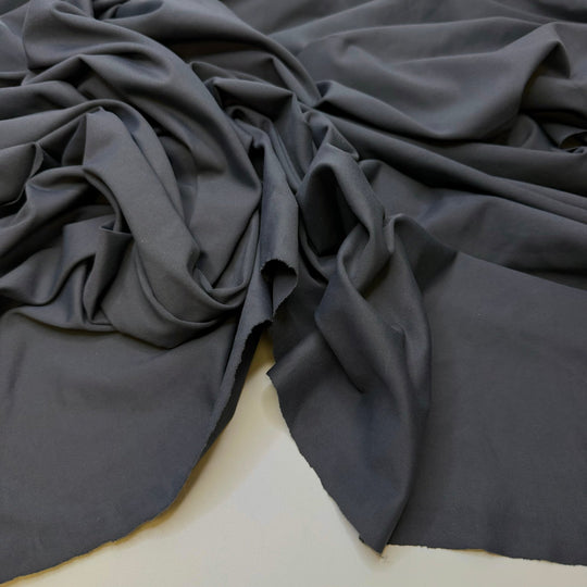 I Can See The Bottom Of My Stash - Rib Knit Polyester Blend Knit - Light Navy - 1M Bundle - True Deadstock fabric Fabric by private - Sustainable Textile | FABCYCLE