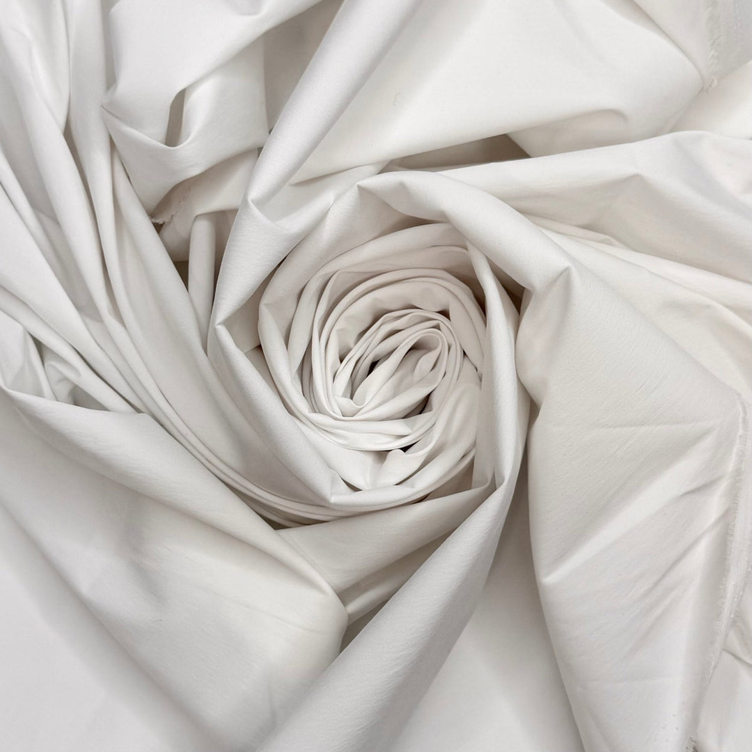 I For One Like Roman Numerals - Poplin Poly/Nylon Woven - White - 3M Bundle - True Deadstock fabric Fabric by private - Sustainable Textile | FABCYCLE