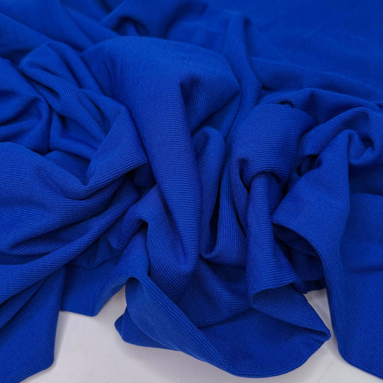 I Forgot The Cooler - Tubular Rib Knit Polyester Blend Knit - Dark Blue - 2M Bundle - True Deadstock fabric Fabric by private - Sustainable Textile | FABCYCLE