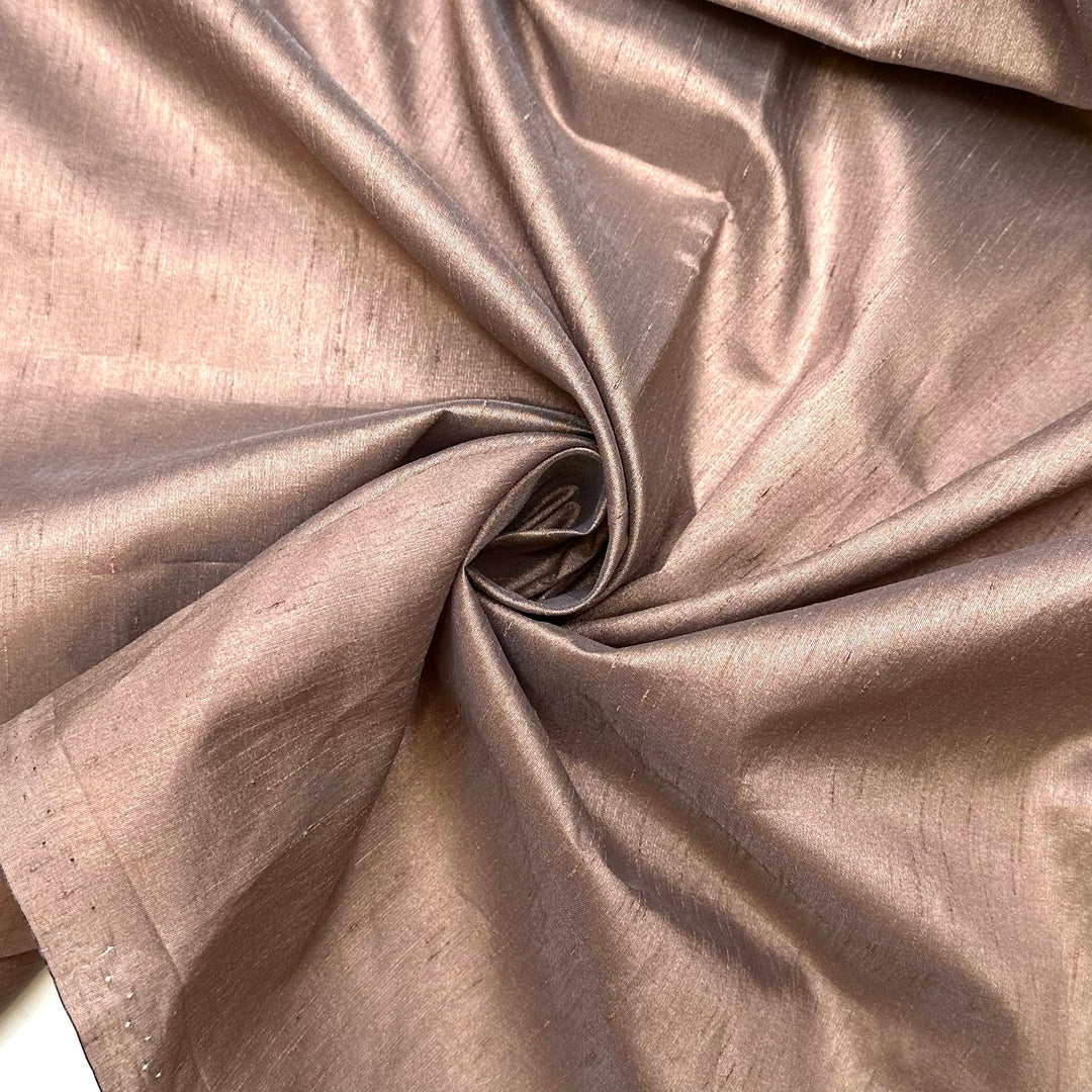 I Got New Rules - Slub In The Weave Taffeta Polyester Blend Woven - Brown - 1.9M Bundle - True Deadstock fabric Fabric by private - Sustainable Textile | FABCYCLE