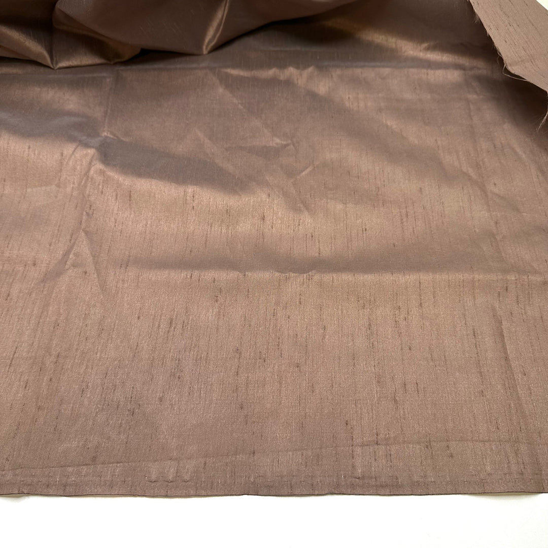 I Got New Rules - Slub In The Weave Taffeta Polyester Blend Woven - Brown - 1.9M Bundle - True Deadstock fabric Fabric by private - Sustainable Textile | FABCYCLE