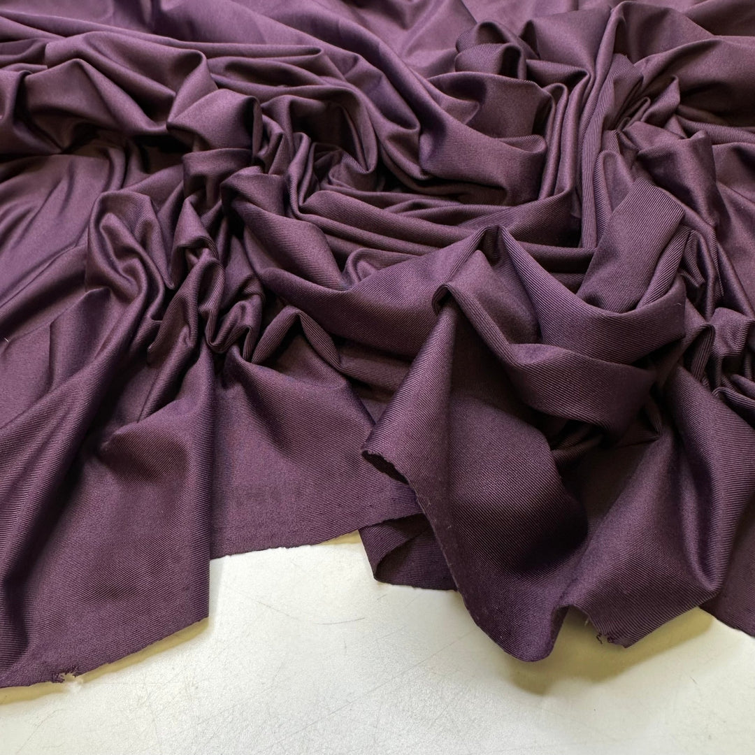 I Have Been Meaning To Try Eggplant - Jersey Poly/Spandex Knit - Dark Purple - 2.3M Bundle - True Deadstock fabric Fabric by private - Sustainable Textile | FABCYCLE