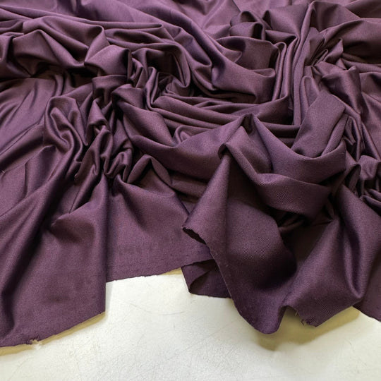 I Have Been Meaning To Try Eggplant - Jersey Poly/Spandex Knit - Dark Purple - 2.3M Bundle - True Deadstock fabric Fabric by private - Sustainable Textile | FABCYCLE