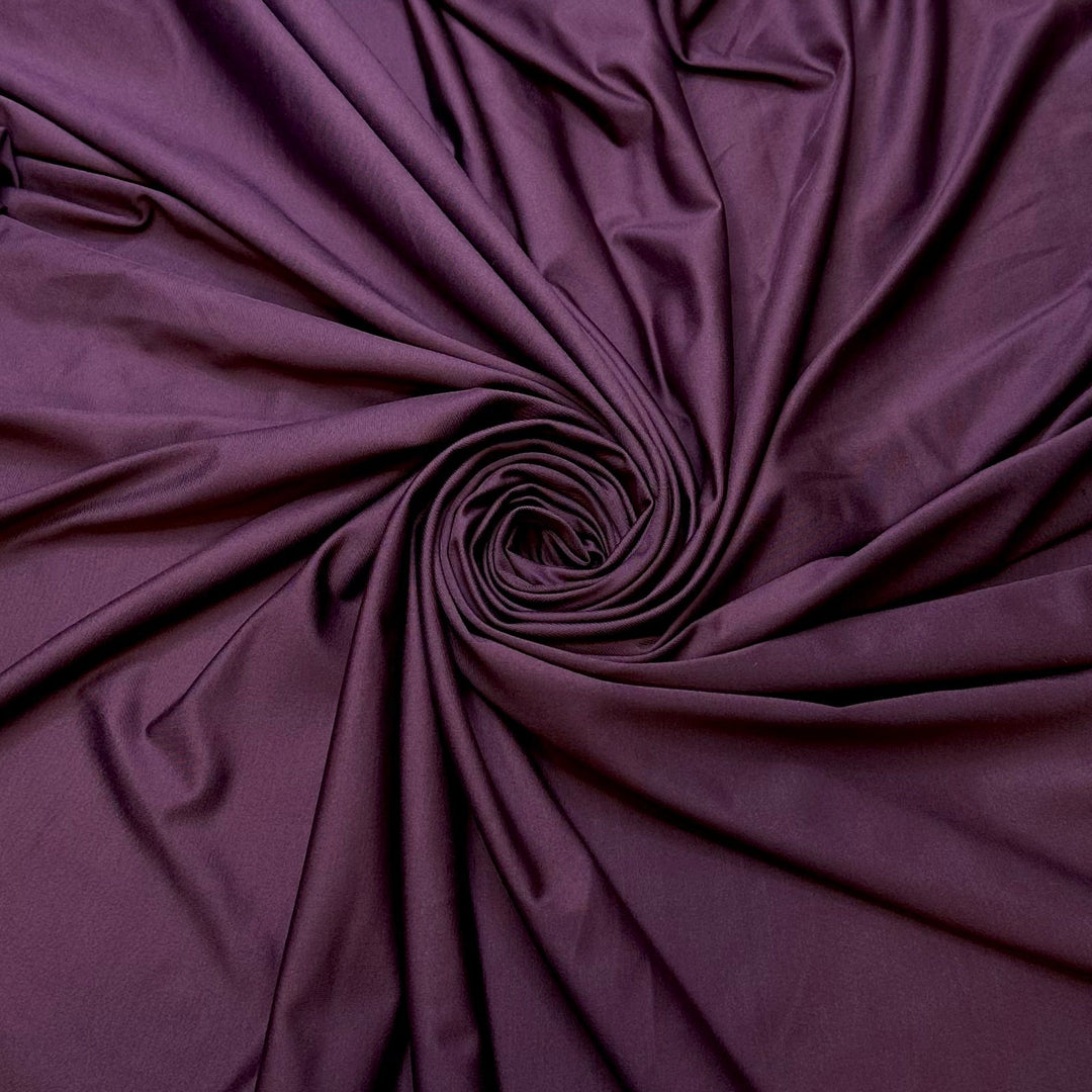 I Have Been Meaning To Try Eggplant - Jersey Poly/Spandex Knit - Dark Purple - 2.3M Bundle - True Deadstock fabric Fabric by private - Sustainable Textile | FABCYCLE
