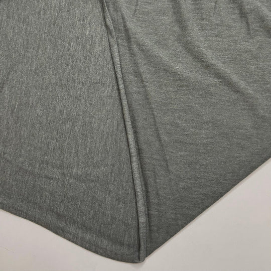 I Love Leafy Greens - Rib Knit Poly/Tencel Knit - Green/Grey - 1.1M Bundle - True Deadstock fabric Fabric by private - Sustainable Textile | FABCYCLE