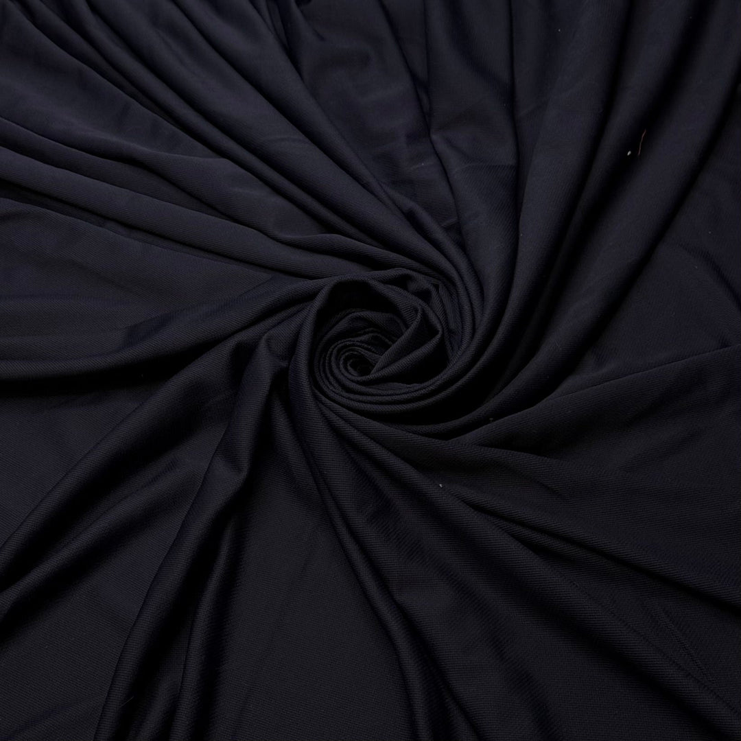 I Love You As Much As The Ocean Is Deep - Polyester Blend Knit - Navy - 2.05M Bundle - True Deadstock fabric Fabric by private - Sustainable Textile | FABCYCLE