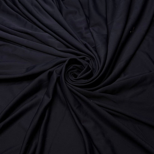 I Love You As Much As The Ocean Is Deep - Polyester Blend Knit - Navy - 2.05M Bundle - True Deadstock fabric Fabric by private - Sustainable Textile | FABCYCLE