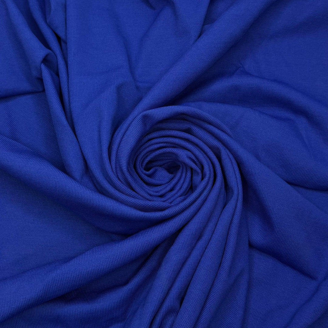 I Miss The Beach Already - Rib Knit Polyester Blend Knit - Dark Blue - 1M Bundle - True Deadstock fabric Fabric by private - Sustainable Textile | FABCYCLE