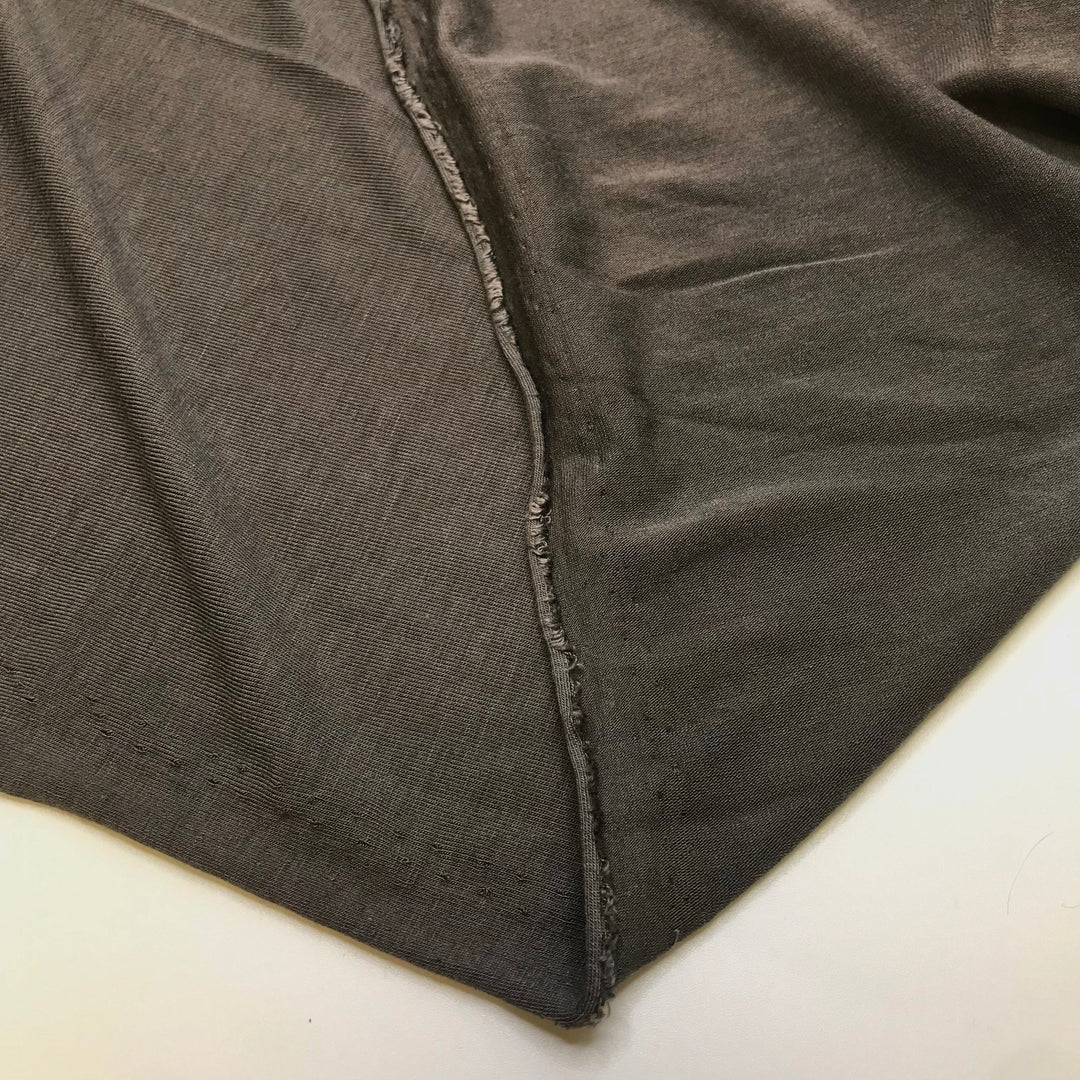 I Need A Charger - Jersey Natural Blend Knit - Dark Grey - 0.9M Bundle - True Deadstock fabric Fabric by private - Sustainable Textile | FABCYCLE