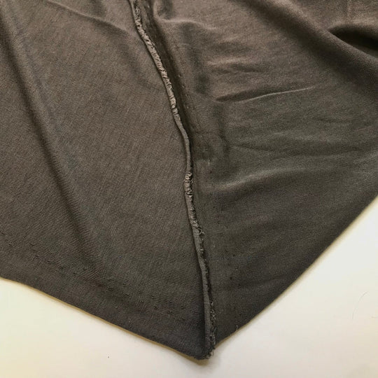 I Need A Charger - Jersey Natural Blend Knit - Dark Grey - 0.9M Bundle - True Deadstock fabric Fabric by private - Sustainable Textile | FABCYCLE
