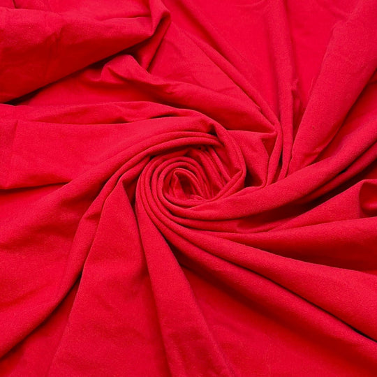 I Need Some Chapstick - Jersey Cotton Blend Knit - Red - 3.55M Bundle - True Deadstock fabric Fabric by private - Sustainable Textile | FABCYCLE