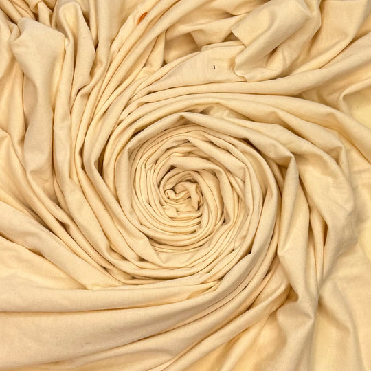 I Need To Be In The Sun - Jersey Natural Blend Knit - Light Yellow/Cream - 1.8M Bundle - True Deadstock fabric Fabric by private - Sustainable Textile | FABCYCLE