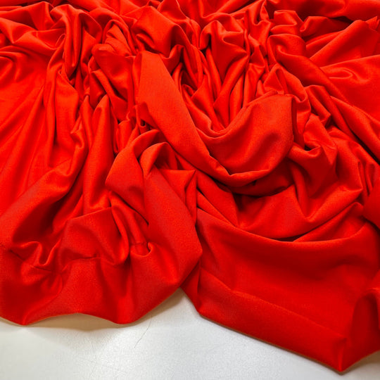 I Saw Him At A Pumpkin Patch - Tubular Polyester Blend Knit - Orange - Bundles - True Deadstock fabric Fabric by private - Sustainable Textile | FABCYCLE