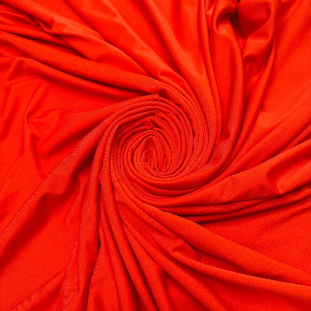 I Saw Him At A Pumpkin Patch - Tubular Polyester Blend Knit - Orange - Bundles - True Deadstock fabric Fabric by private - Sustainable Textile | FABCYCLE