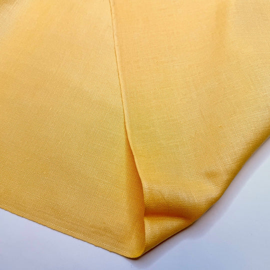 I Thought I Finished This - Has A Finish Cotton Blend Woven - Yellow - 3.2M Bundle - True Deadstock fabric Fabric by private - Sustainable Textile | FABCYCLE
