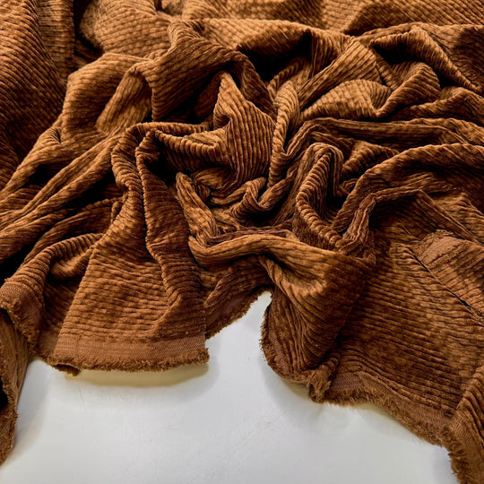 I Want A Teddy Bear Bigger Than A House - Corduroy Cotton Woven - Brown - 3.4M Bundle - True Deadstock fabric Fabric by private - Sustainable Textile | FABCYCLE