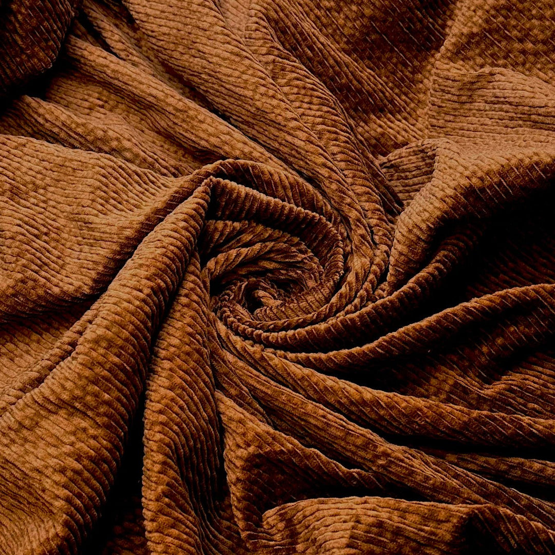 I Want A Teddy Bear Bigger Than A House - Corduroy Cotton Woven - Brown - 3.4M Bundle - True Deadstock fabric Fabric by private - Sustainable Textile | FABCYCLE