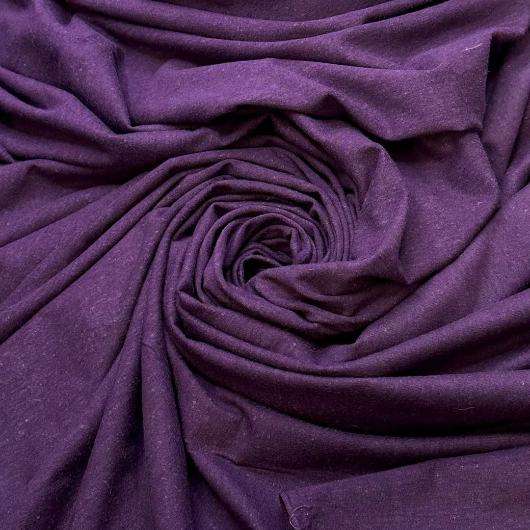 I Want To Own A Vineyard - Jersey Hemp Blend Knit - Dark Purple - Bundles - True Deadstock fabric Fabric by private - Sustainable Textile | FABCYCLE