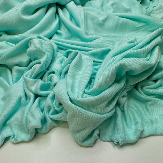 Ice Cold Morning Breeze - Rayon/Cotton Knit - Light Blue - 2.55M Bundle - True Deadstock fabric Fabric by private - Sustainable Textile | FABCYCLE