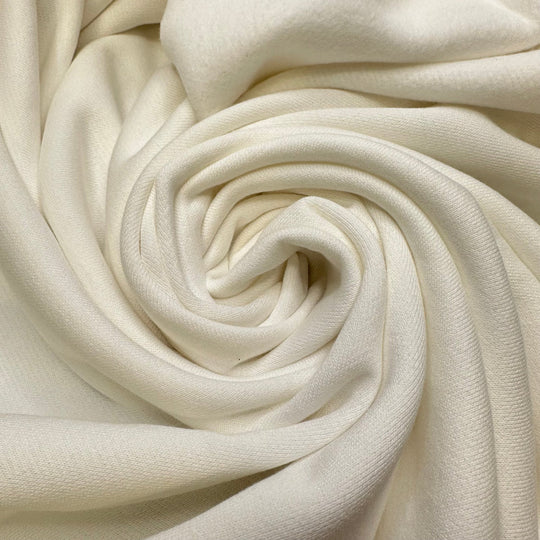 Ice Floe - Jersey Fleece Cotton Blend Knit - White - 2M Bundle - True Deadstock fabric Fabric by private - Sustainable Textile | FABCYCLE