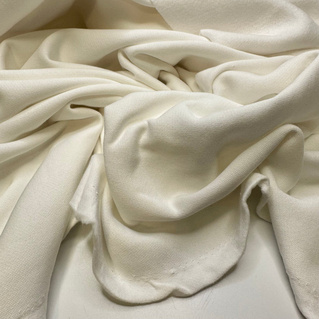 Ice Floe - Jersey Fleece Cotton Blend Knit - White - 2M Bundle - True Deadstock fabric Fabric by private - Sustainable Textile | FABCYCLE