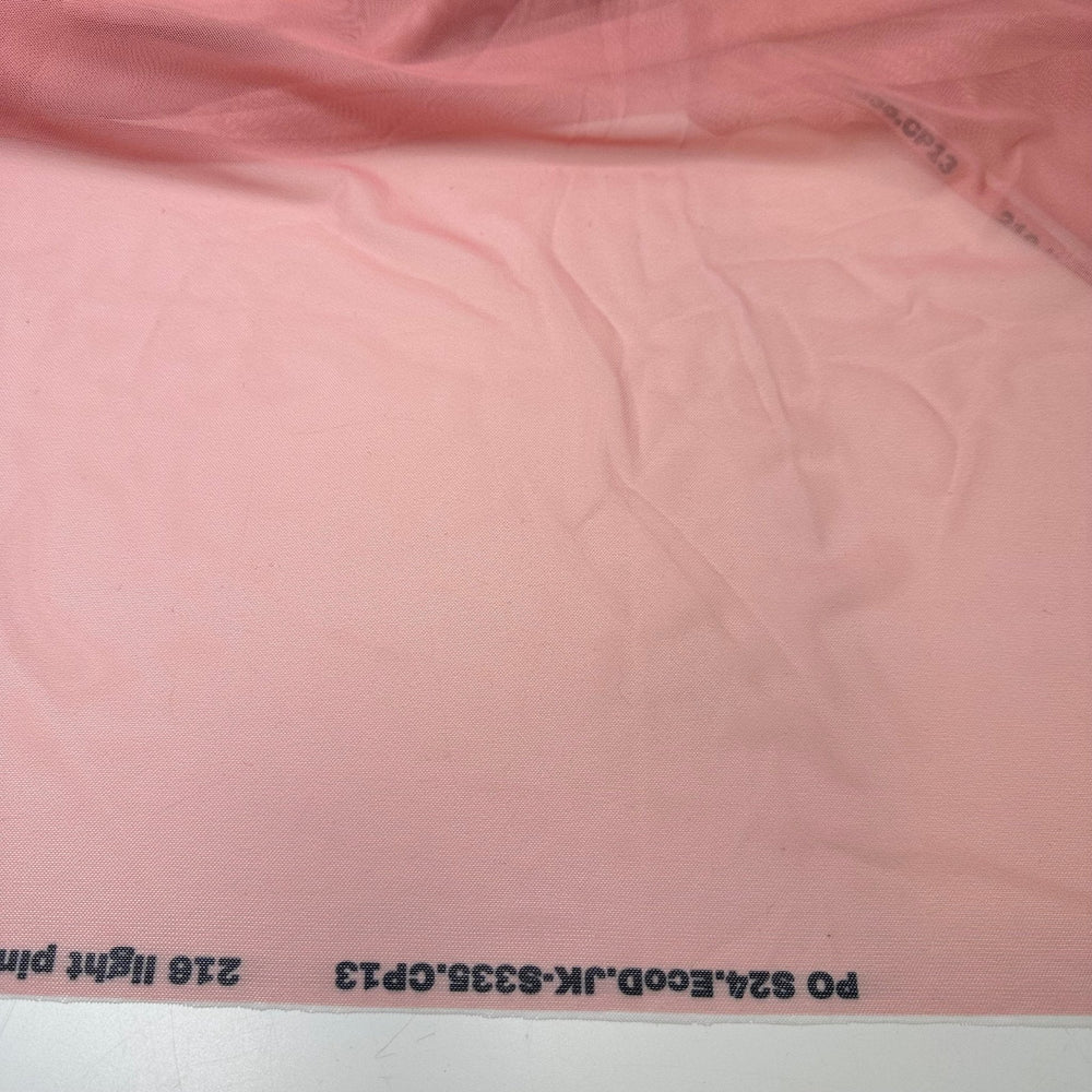 Illusion Neckline Dresses - Mesh Poly/Spandex Knit - Light Pink - 2.5M Bundle - True Deadstock fabric Fabric by private - Sustainable Textile | FABCYCLE