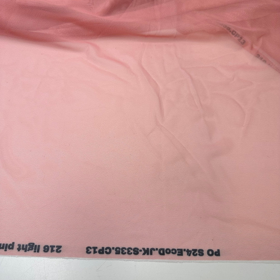 Illusion Neckline Dresses - Mesh Poly/Spandex Knit - Light Pink - 2.5M Bundle - True Deadstock fabric Fabric by private - Sustainable Textile | FABCYCLE