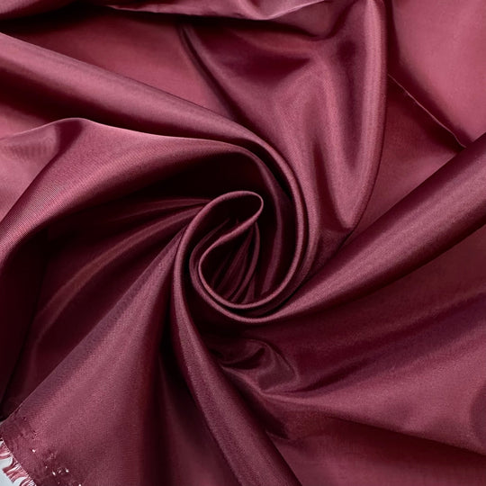 Im Just A Sucker For You - Sateen Polyester Blend Woven - Burgundy - 2.8M Bundle - True Deadstock fabric Fabric by private - Sustainable Textile | FABCYCLE