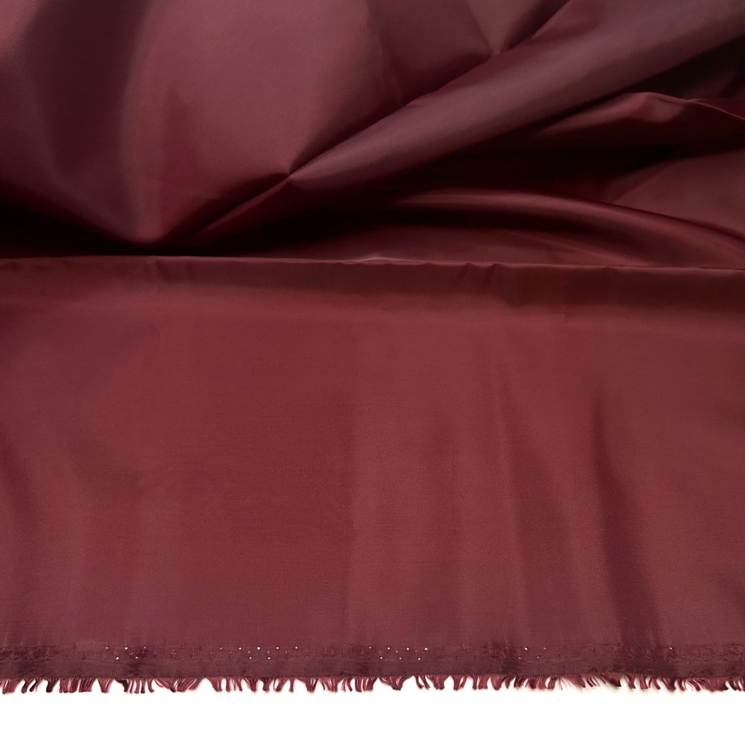 Im Just A Sucker For You - Sateen Polyester Blend Woven - Burgundy - 2.8M Bundle - True Deadstock fabric Fabric by private - Sustainable Textile | FABCYCLE