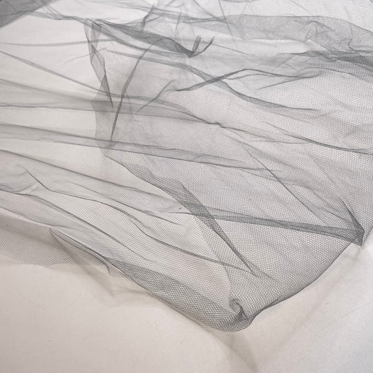 UB - Smokescreen - Tulle Nylon Woven - Grey - 8M Bundle - FABCYCLE Deadstock and Sustainble Fabrics and Sewing Supplies