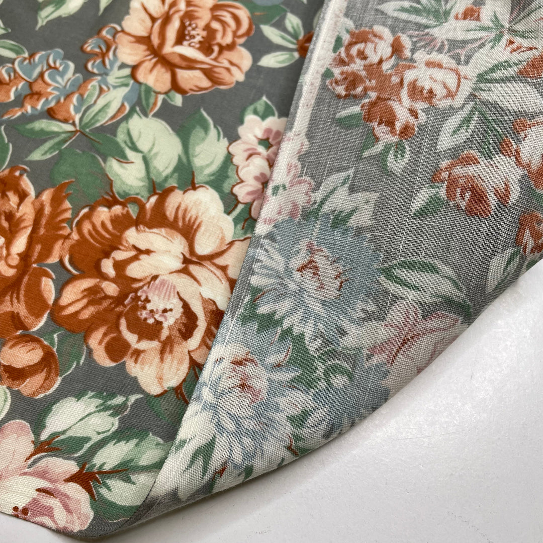 Time Of Renewal - Cotton Woven - Grey Multi Floral - 2.8M Bundle - FABCYCLE Deadstock and Sustainble Fabrics and Sewing Supplies