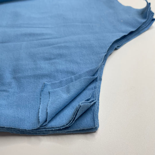 Crop top Kit - Cotton Blend Rib Knit - Cornflower Blue - 10 Pack - FABCYCLE Deadstock and Sustainble Fabrics and Sewing Supplies