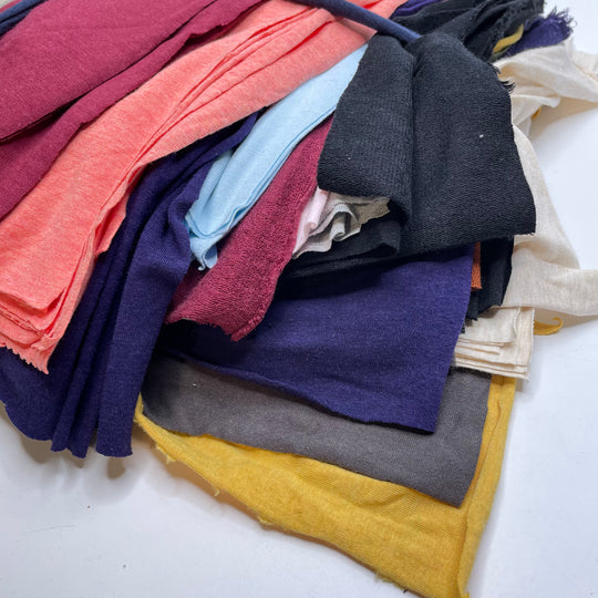 Eco Squares Rainbow Pack - Bamboo Knit - Multi - 0.3M Bundle - FABCYCLE Deadstock and Sustainble Fabrics and Sewing Supplies