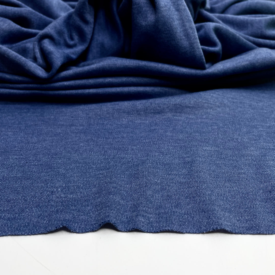 In The Saddle - Jersey Polyester Blend Knit - Blue - 1M Bundle - FABCYCLE Deadstock and Sustainble Fabrics and Sewing Supplies
