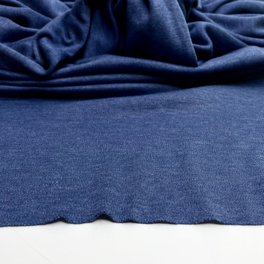 In The Saddle - Jersey Polyester Blend Knit - Blue - 1M Bundle - FABCYCLE Deadstock and Sustainble Fabrics and Sewing Supplies