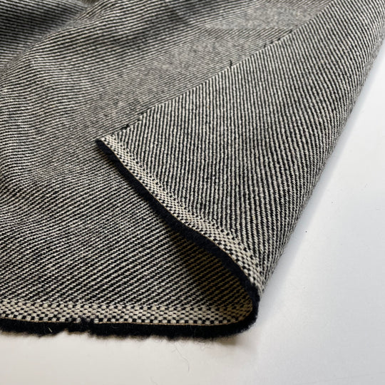 Dad Bingo - Wool Woven - Black/White Stripes - 3.3M Bundle - FABCYCLE Deadstock and Sustainble Fabrics and Sewing Supplies