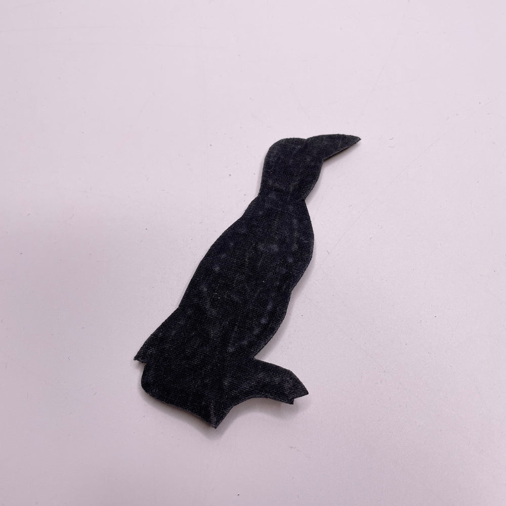 Penguin Applique - Gold/Black - Individual - FABCYCLE Deadstock and Sustainble Fabrics and Sewing Supplies