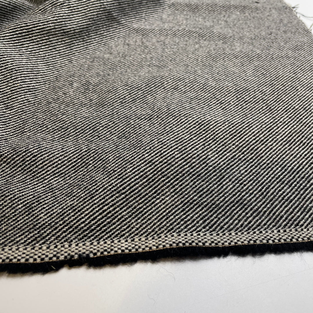 Dad Bingo - Wool Woven - Black/White Stripes - 3.3M Bundle - FABCYCLE Deadstock and Sustainble Fabrics and Sewing Supplies
