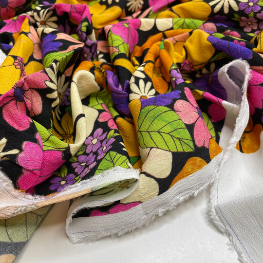 Thriving Again - Rayon Woven - Multi Floral - 1.25M Bundle - FABCYCLE Deadstock and Sustainble Fabrics and Sewing Supplies