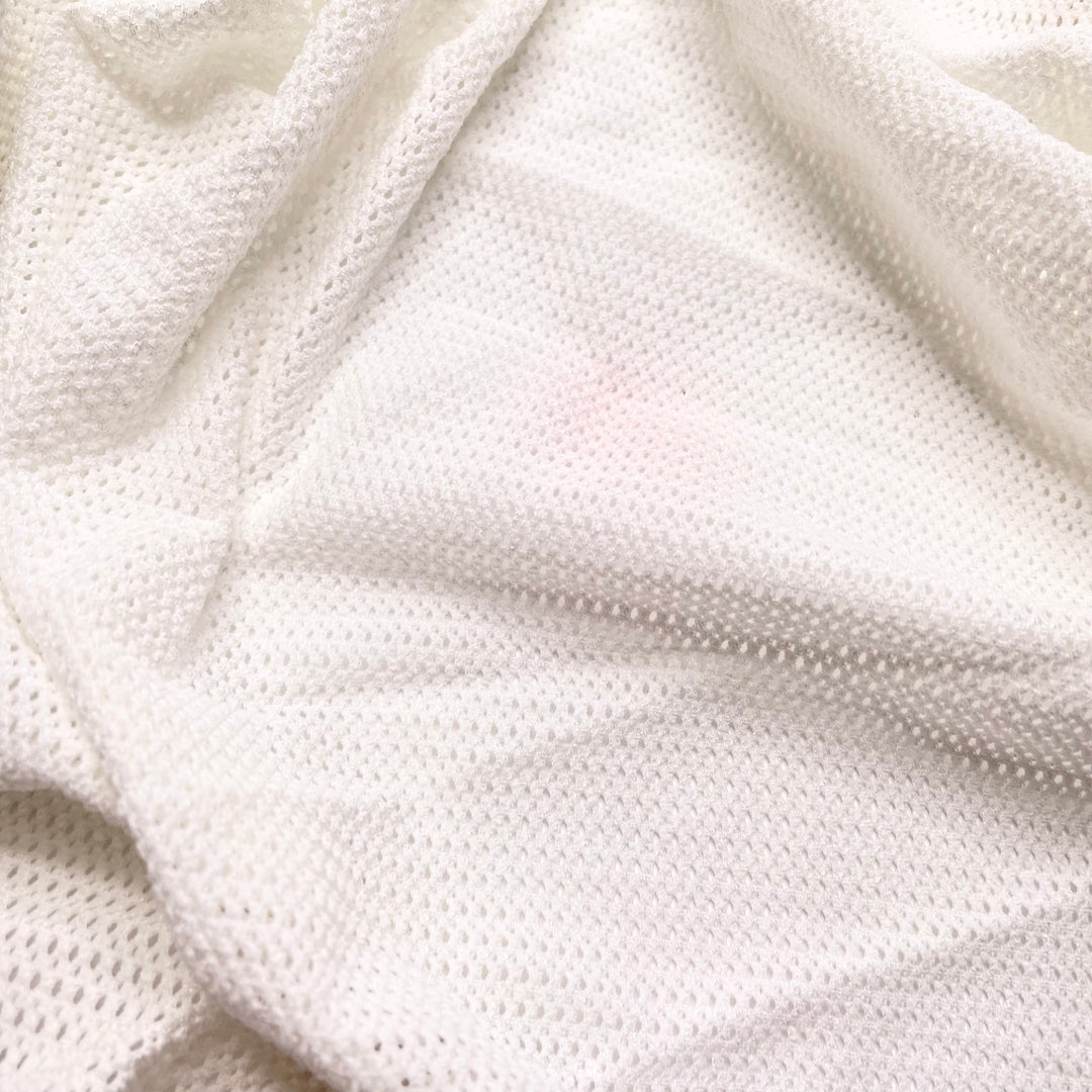 Fork Marks In The Dough - Mesh Nylon/Spandex Knit - Cream - 1M Bundle - FABCYCLE Deadstock and Sustainble Fabrics and Sewing Supplies