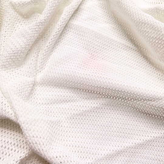 Fork Marks In The Dough - Mesh Nylon/Spandex Knit - Cream - 1M Bundle - FABCYCLE Deadstock and Sustainble Fabrics and Sewing Supplies
